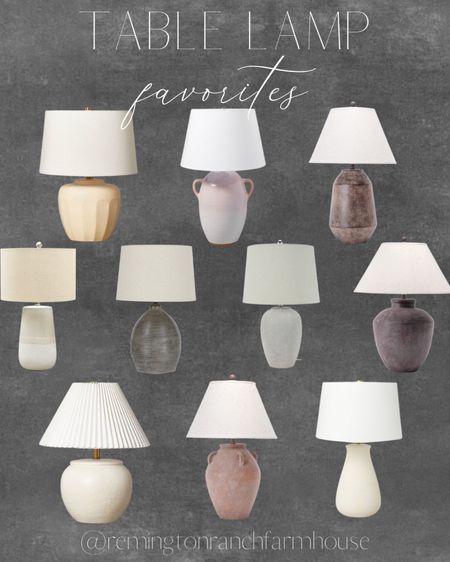 Table Lamp Favorites - Farmhouse lamps - farmhouse decor 

#LTKhome #LTKmens