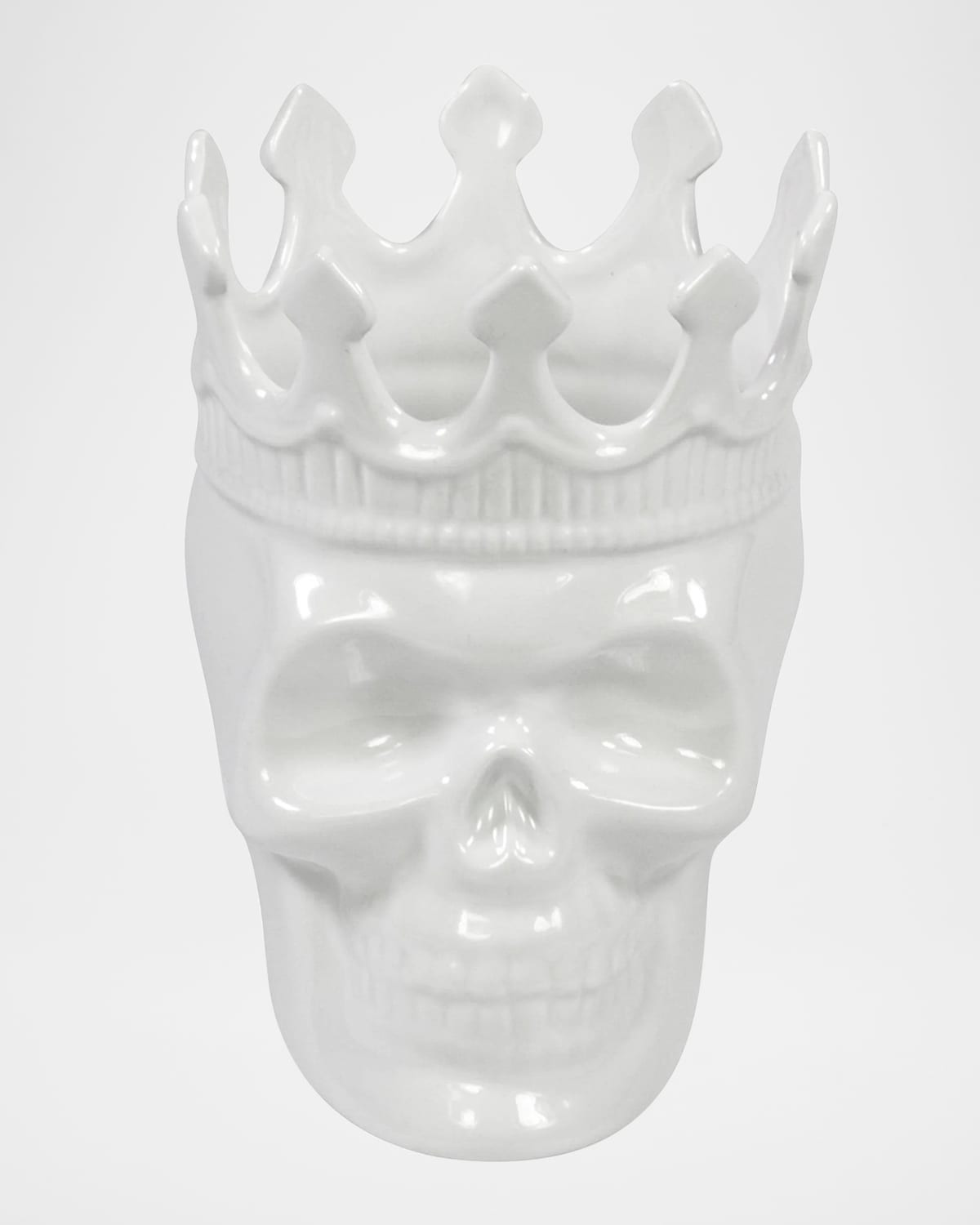 White Louise Skull Candle, 23.3 oz. - Rose de Vents Scent | Neiman Marcus
