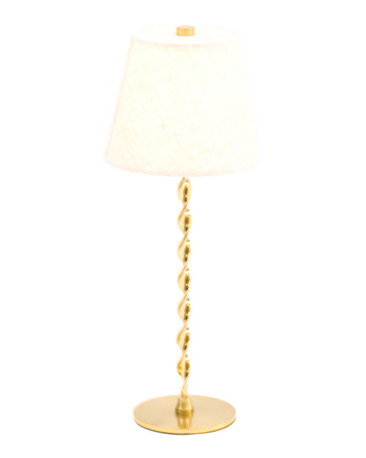 Twisted Stem Rechargeable Touch Table Lamp | Lighting | Marshalls | Marshalls