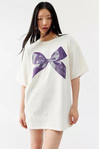 Distressed Bow T-Shirt Dress | Urban Outfitters (US and RoW)