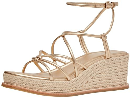 PAIGE Women's Julia Wedge Sandal, Dark Gold, 9.5 | Amazon (US)