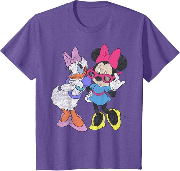 Disney Mickey And Friends Daisy & Minnie Fashion Short Sleeve T-Shirt | Amazon (US)