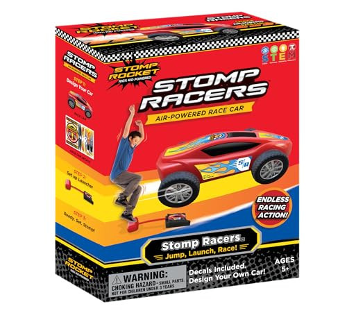 Stomp Racers Air Powered Race Cars by Stomp Rocket, Single Racer Pack - Stomp Racers Toy Car Launcher - Fun Backyard & Outdoor Multi-Player Kids Toys Gifts for Boys, Girls & Toddlers | Amazon (US)