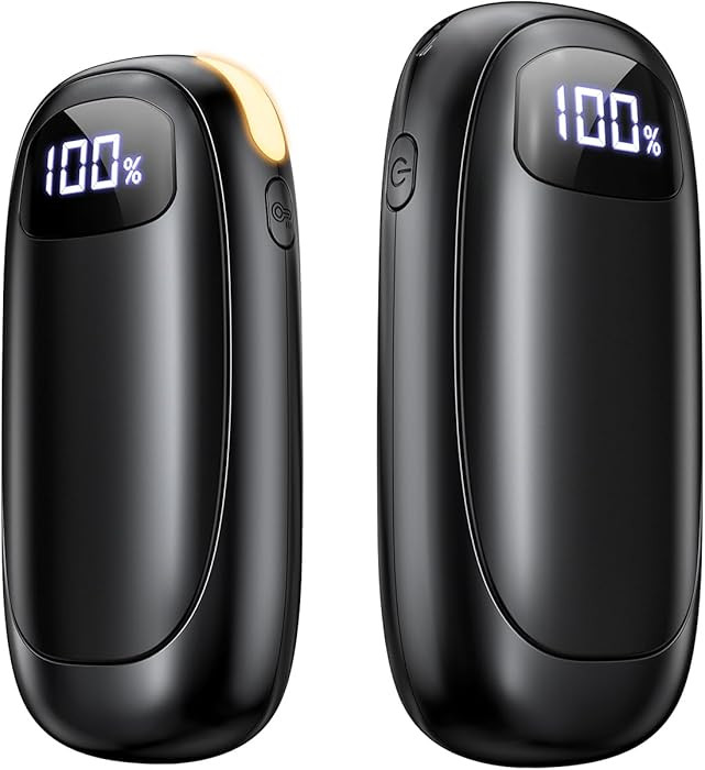Hand Warmers Rechargeable 2 Pack, Electric Dual-Sided Heating with LED Display & Flashlight, Max ... | Amazon (US)