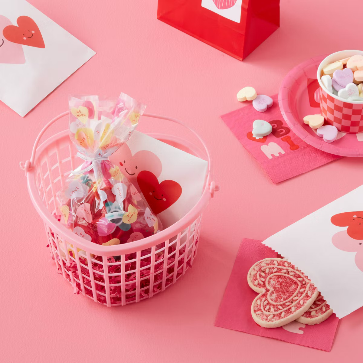 Valentine's Day Decorative Bucket Hearts - Spritz™ | Target