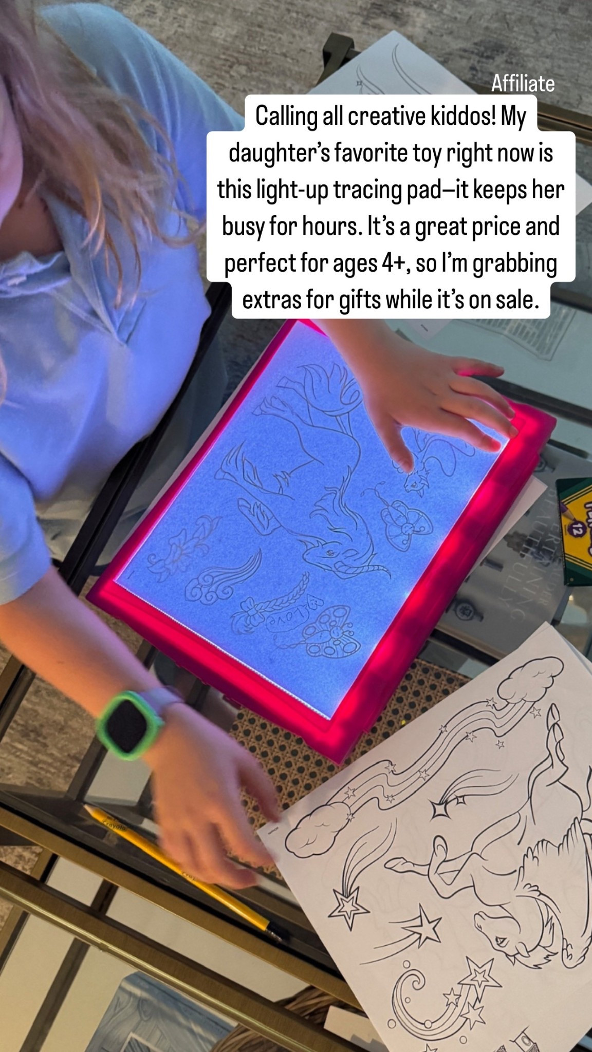 Crayola tracing light up pad. My daughter is loving this! She traces a bit and then adds her own designs around it. Toys for kids, gifts for kids, creative children, Amazon deals, Amazon prime day deals, summer activities ideas for kids

#LTKSaleAlert #LTKKids #LTKFamily