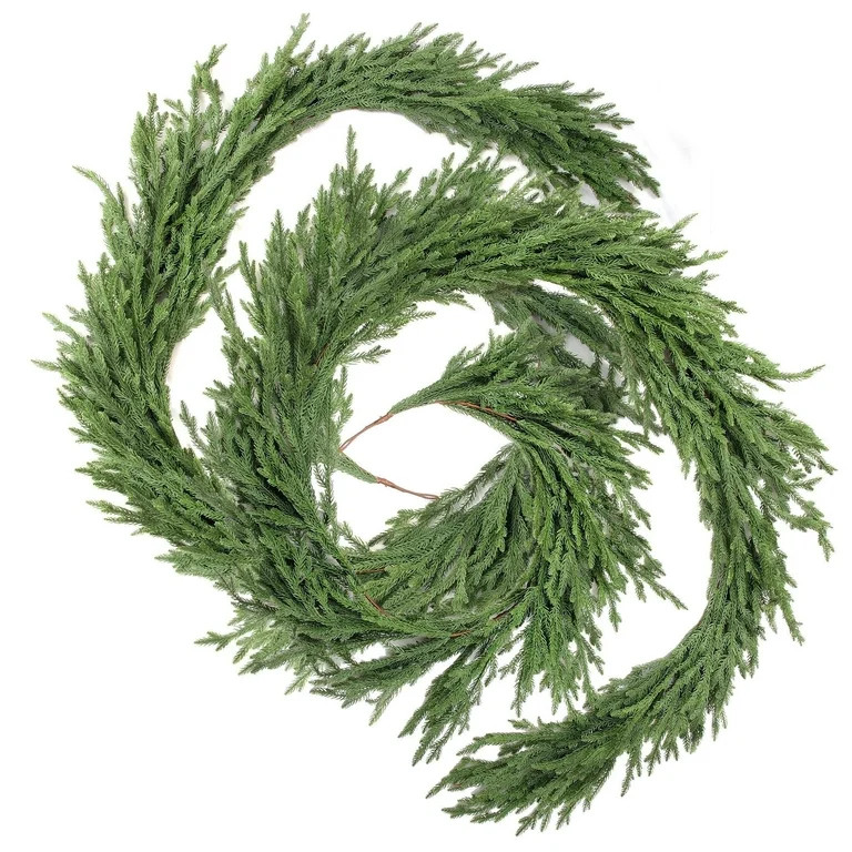 Nafresh 2 Guirnaldas de Pino Norfolk de Tacto Real de 9 Pies, Guirnalda Navideña de Imitación R... | Walmart (US)