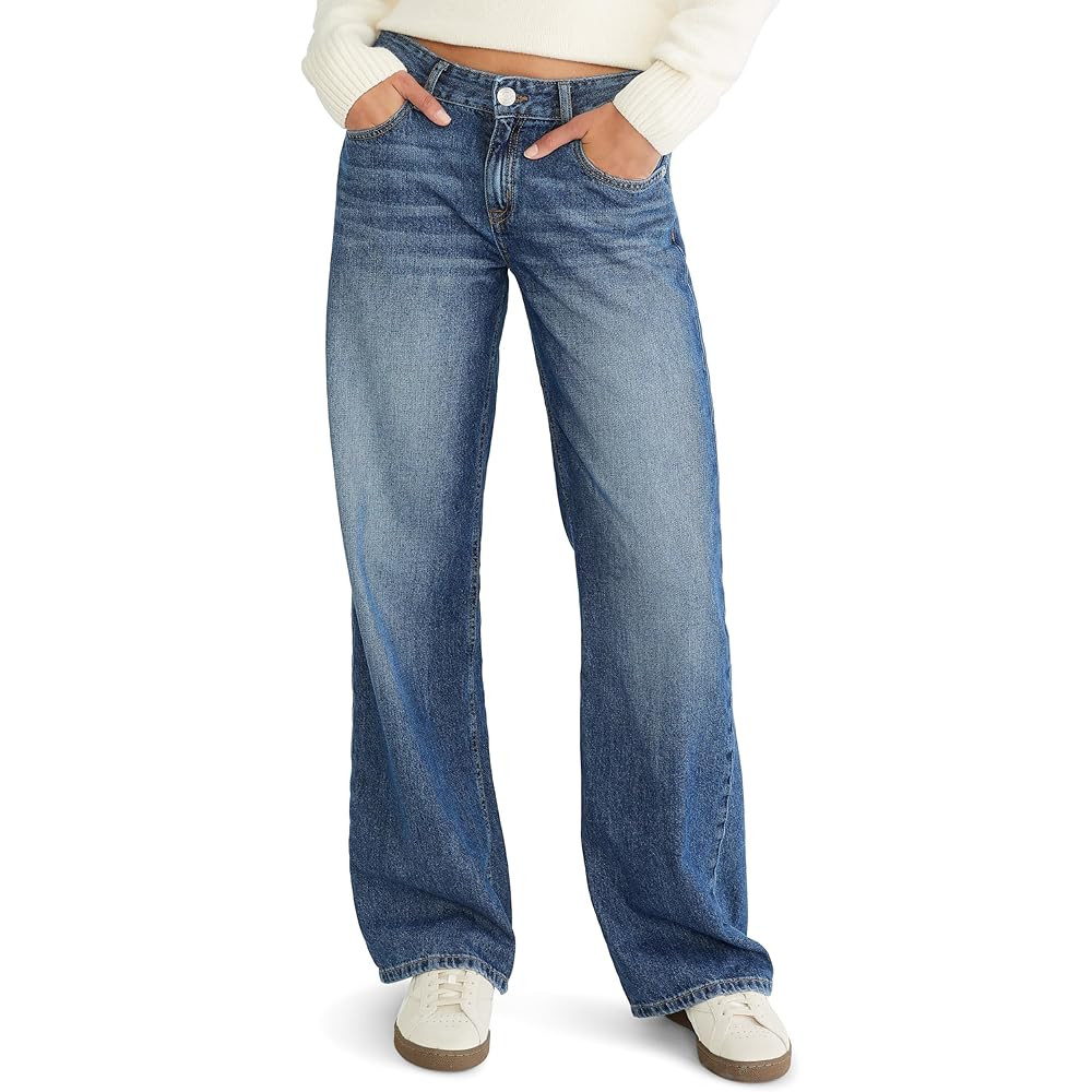AEROPOSTALE Women's Low-Rise Baggy Wide-Leg Jean | Amazon (US)