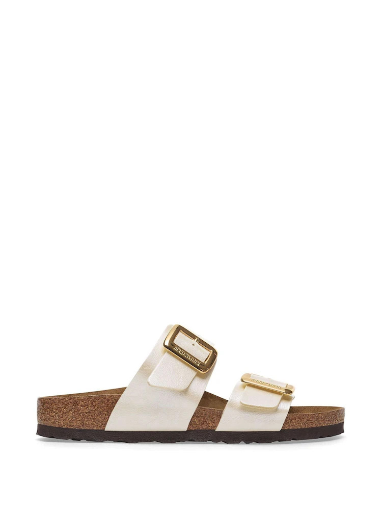 Birkenstock Pearl White Sydney Birko Flor Sandals | Next EU
