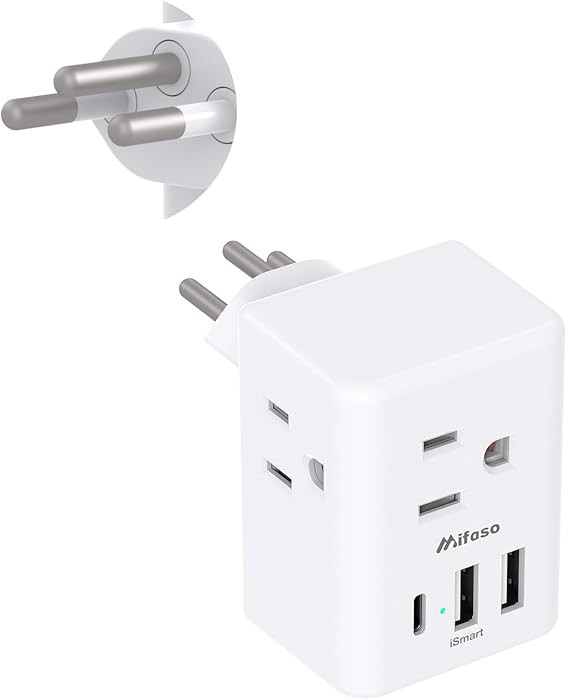 Switzerland Travel Plug Adapter, Swiss Outlet Adapter with 3 Outlets 3 USB Charging Ports(1 USB C... | Amazon (US)