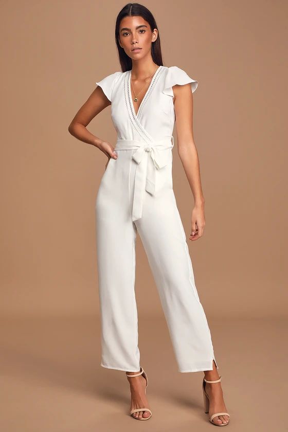 One in a Million White Short Sleeve Jumpsuit | Lulus (US)