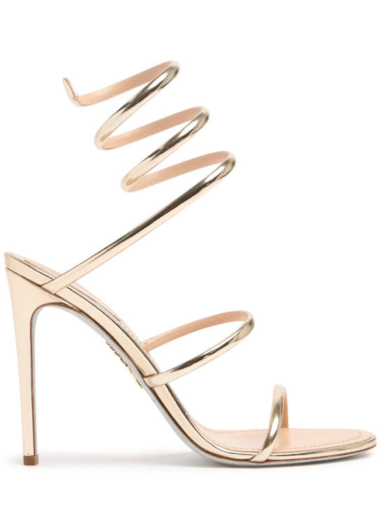 105mm Mirror leather sandals | Luisaviaroma
