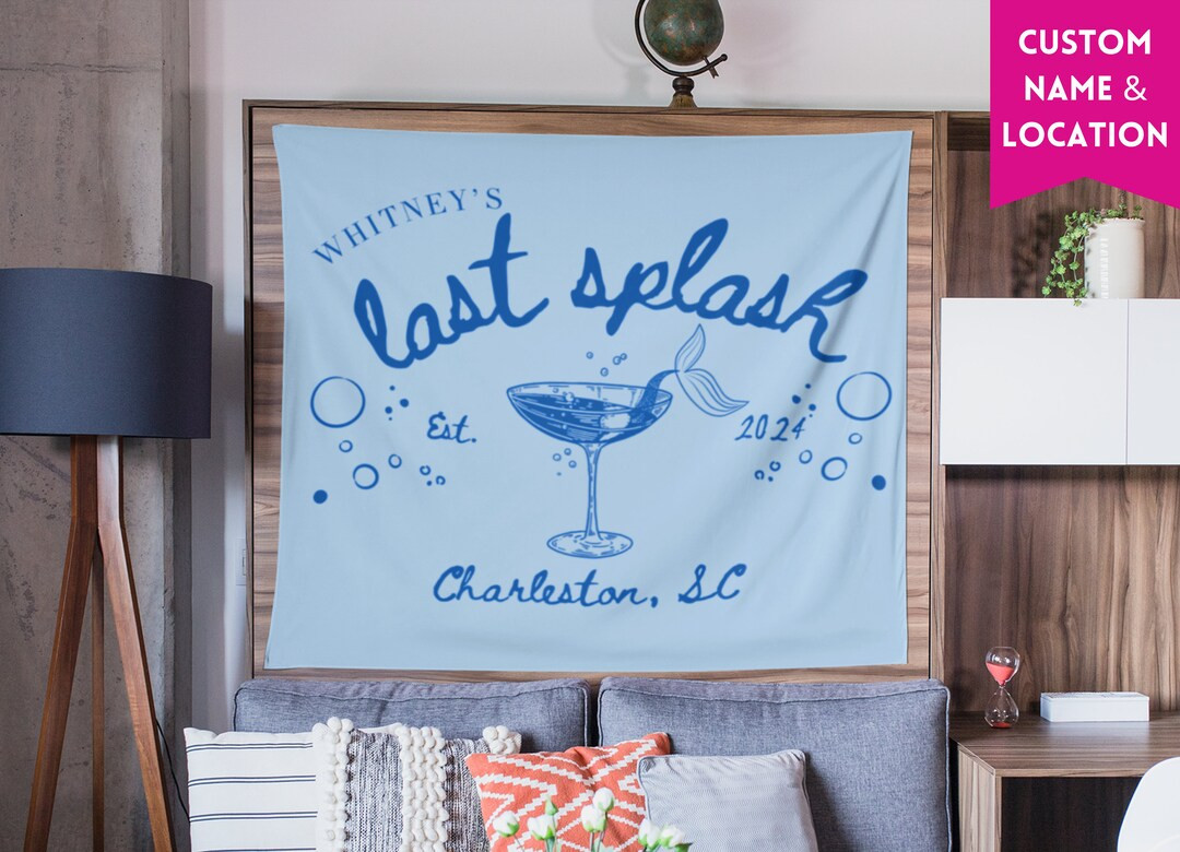 BACHELORETTE BACKDROP PARTY Last Splash Bachelorette Party Mermaid Bachelorette Sign Banner Bach ... | Etsy (US)