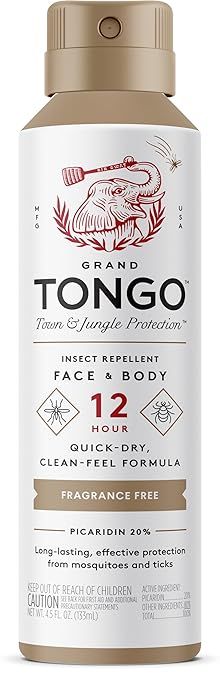 Grand Tongo DEET-Free Insect Repellent, The 12 Hour Protection, DEET Alternative – Fragrance Fr... | Amazon (US)