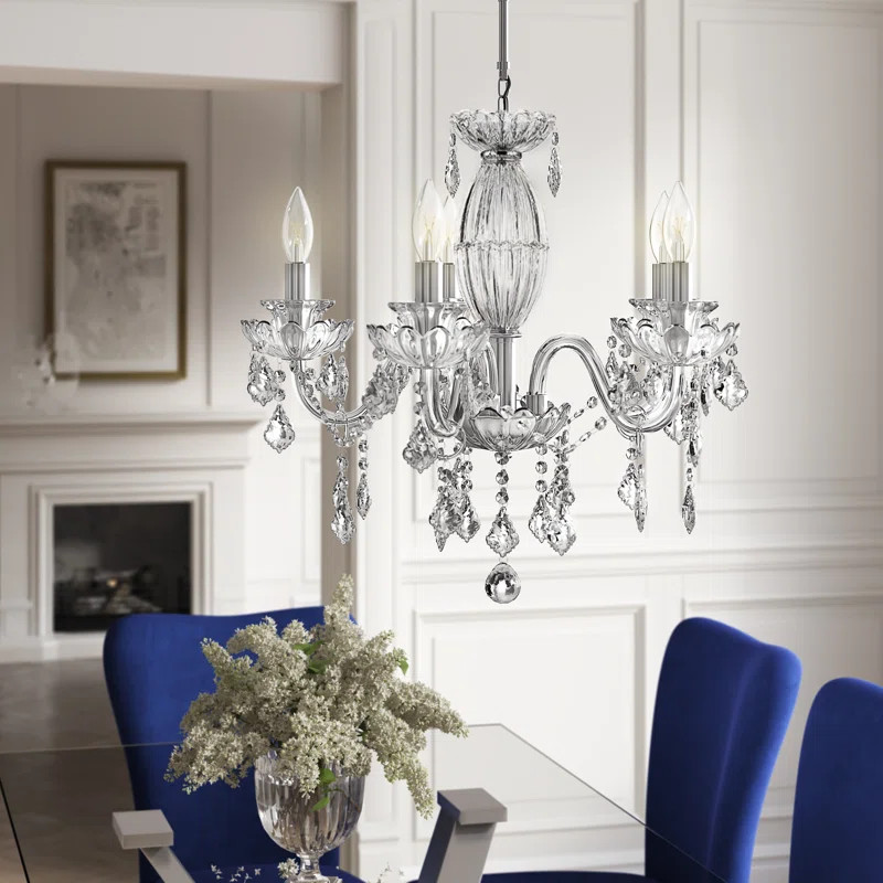 Damitri 5 - Light Crystal Dimmable Classic / Traditional Chandelier | Wayfair North America