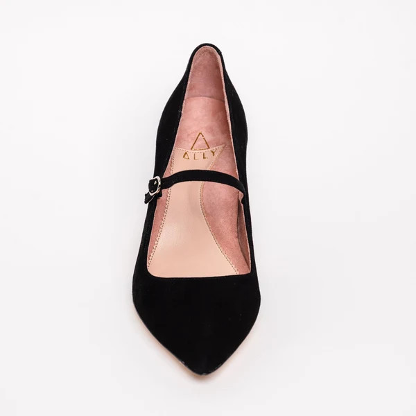 Black Suede Mary Jane Pump | ALLY Shoes