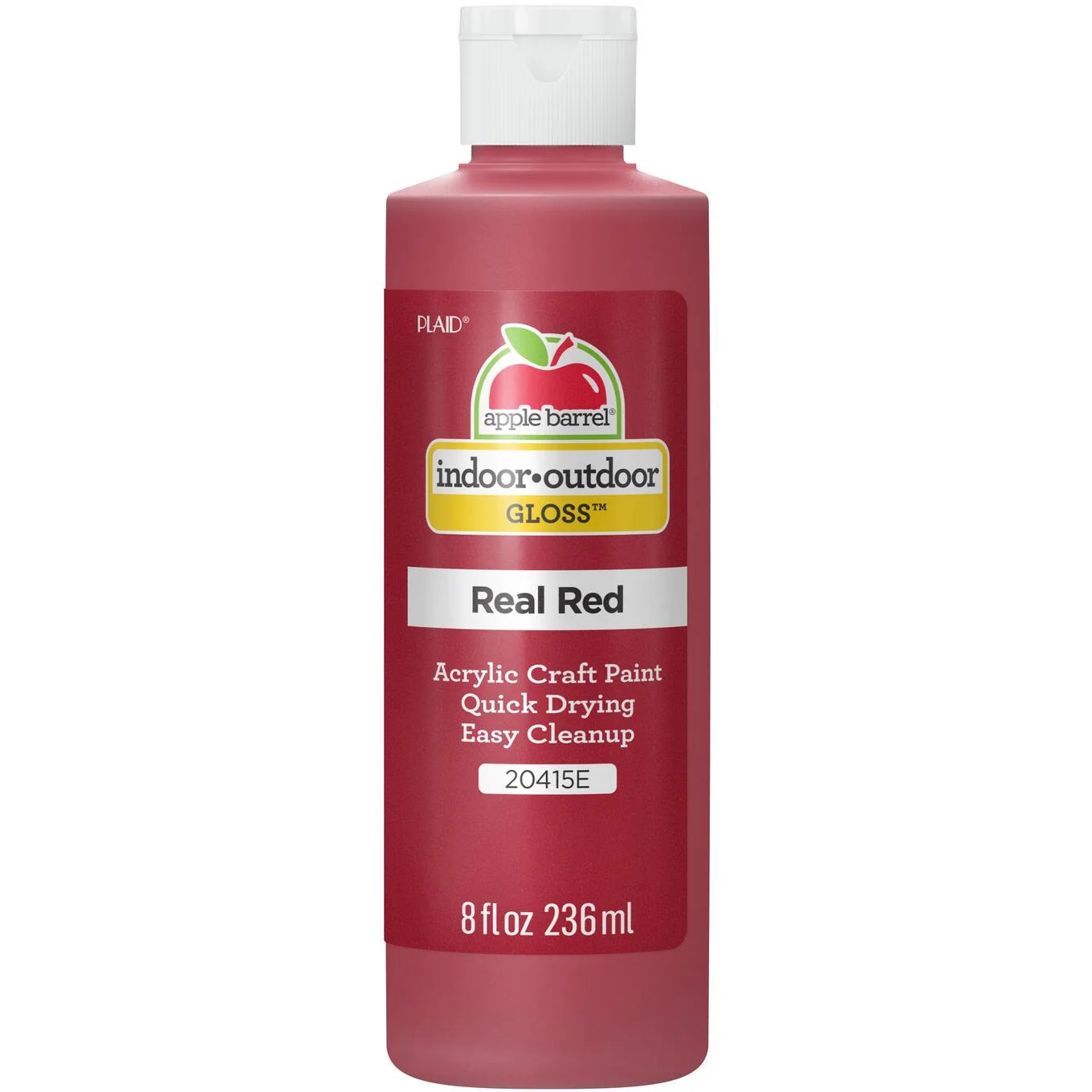 Apple Barrel Acrylic Craft Paint, Gloss Finish, Real Red, 8 fl oz - Walmart.com | Walmart (US)