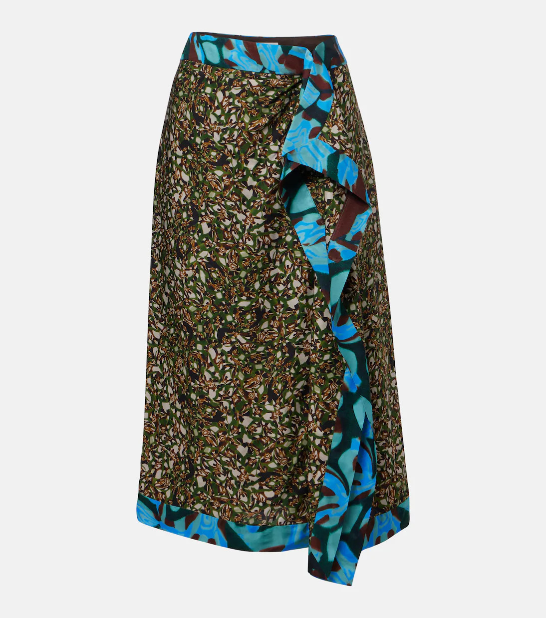 Printed ruffled midi skirt | Mytheresa (INTL)