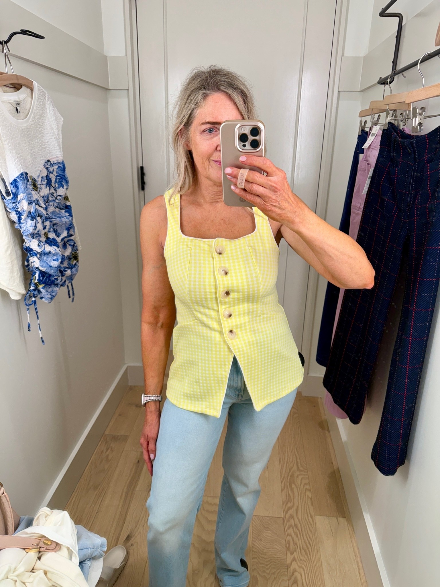 This darling @Anthropologie yellow gingham vest is currently $35 (on sale with 50% off markdown). Wearing size XS. 

Anthro finds, summer trends, Maeve, Anthropologie sale, summer outfits, July 4th sales

#LTKootd #LTKSaleAlert #LTKSeasonal