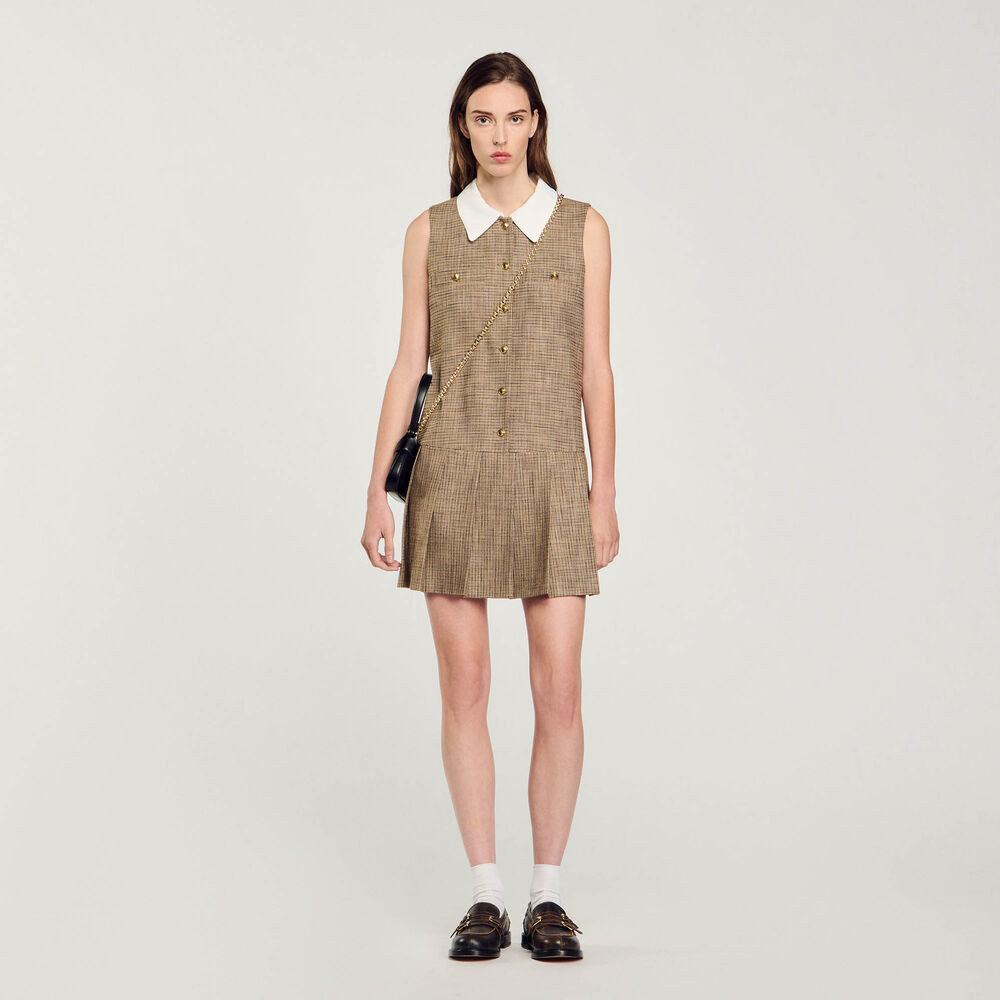 Short micro houndstooth dress | Sandro US | Sandro-Paris US