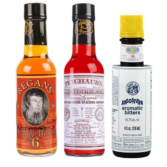 Bitters "Triple Play" Variety 3-Pack: Angostura, Peychauds and Regans | Amazon (US)