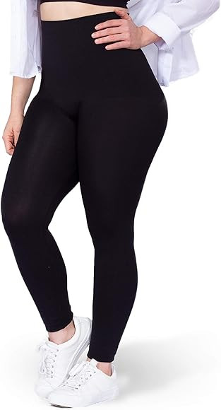SHAPERMINT Compression Leggings for Women - Tummy Control Leggings for Women - Black Leggings Wom... | Amazon (US)