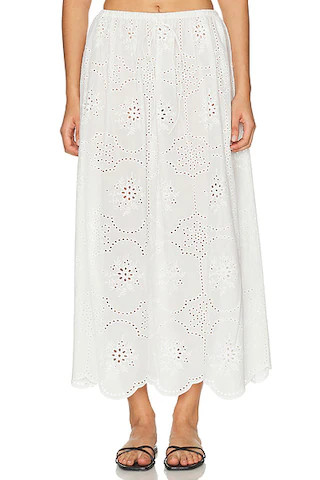 Broderie Midi Skirt | FWRD 