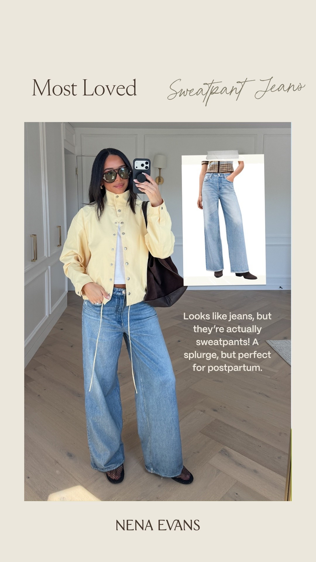 Your most loved last week 🤍 Wearing size S white tee, size S yellow funnel jackrt, size 29 jeans (run big, size down) 

spring outfit, spring fashion, mom outfit, postpartum outfit, weekend outfit, casual outfit, lunch outfit, denim, sweatpant jeans

#LTKSeasonal #LTKHome