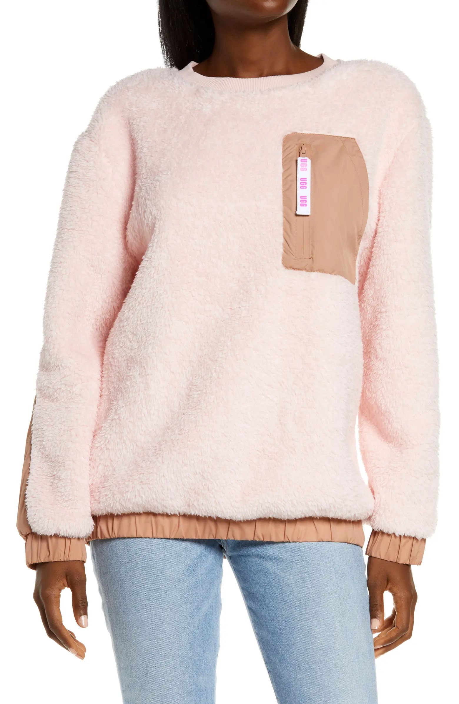 Furry Crewneck Sweatshirt | Nordstrom