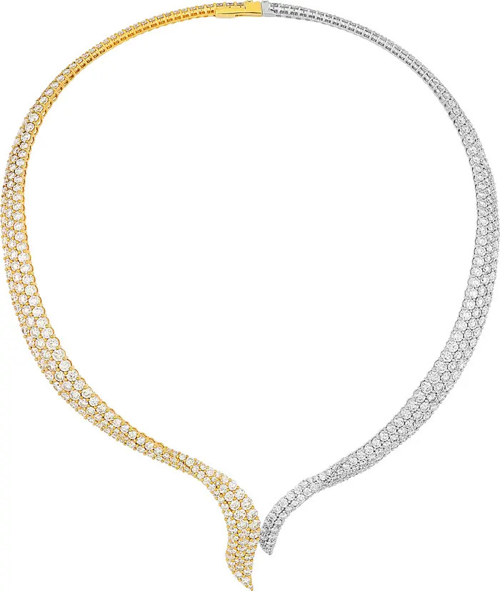 Two-Tone 18K Gold & Diamond Collar Necklace | Nordstrom