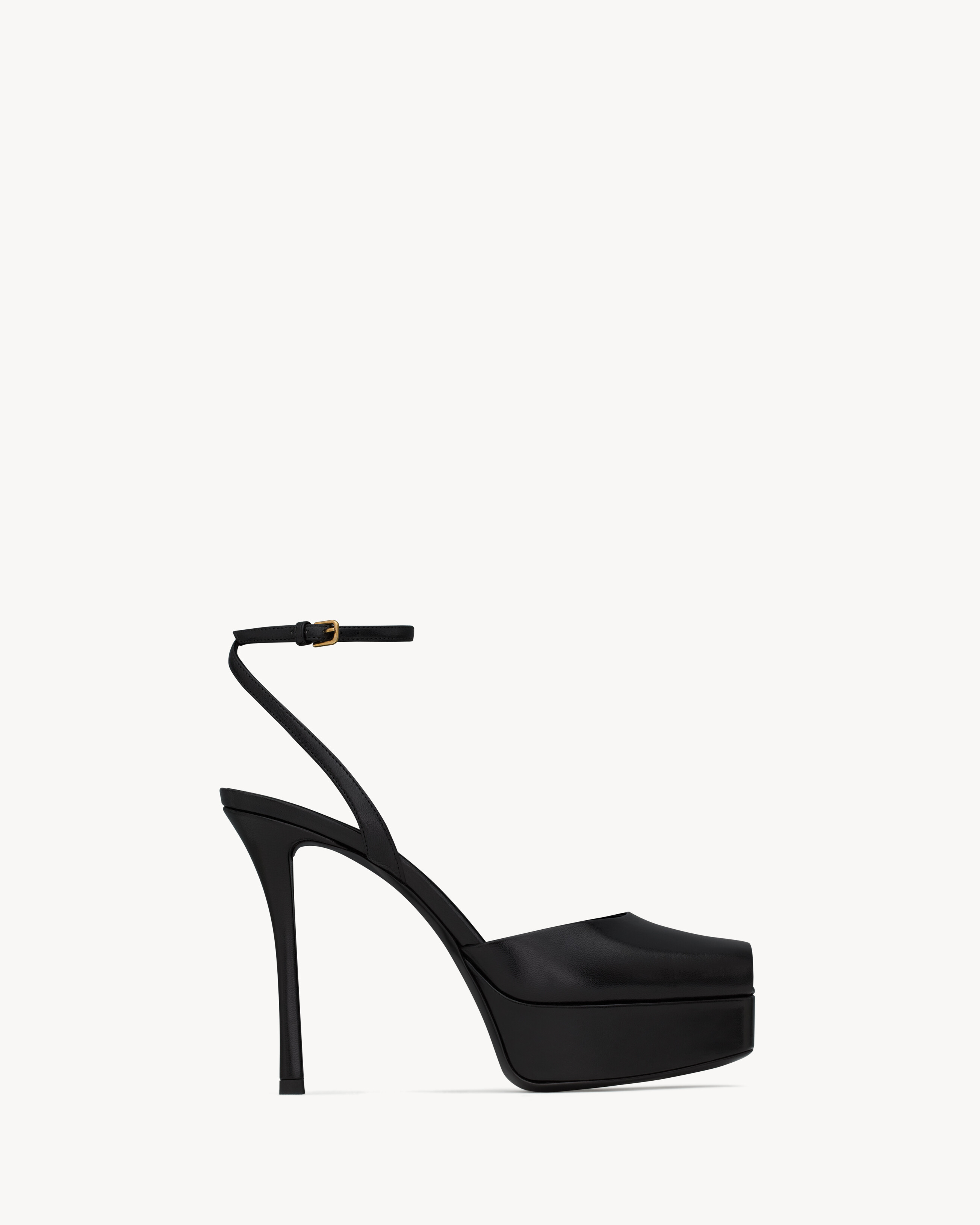 Saint Laurent La Scandale Platform Sandals In Smooth Leather - Black - Women - 37 | Saint Laurent Inc. (Global)