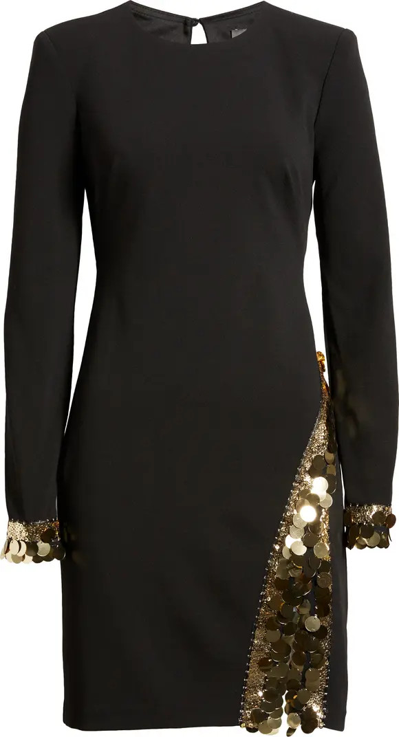Vince Camuto Long Sleeve Sequin Jersey Minidress | Nordstrom | Nordstrom