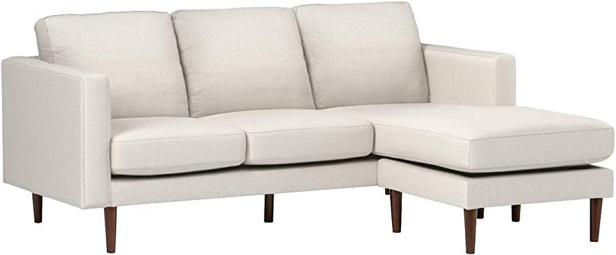 Amazon Brand – Rivet Revolve Modern Upholstered Sofa with Reversible Sectional Chaise, 80"W, Li... | Amazon (US)