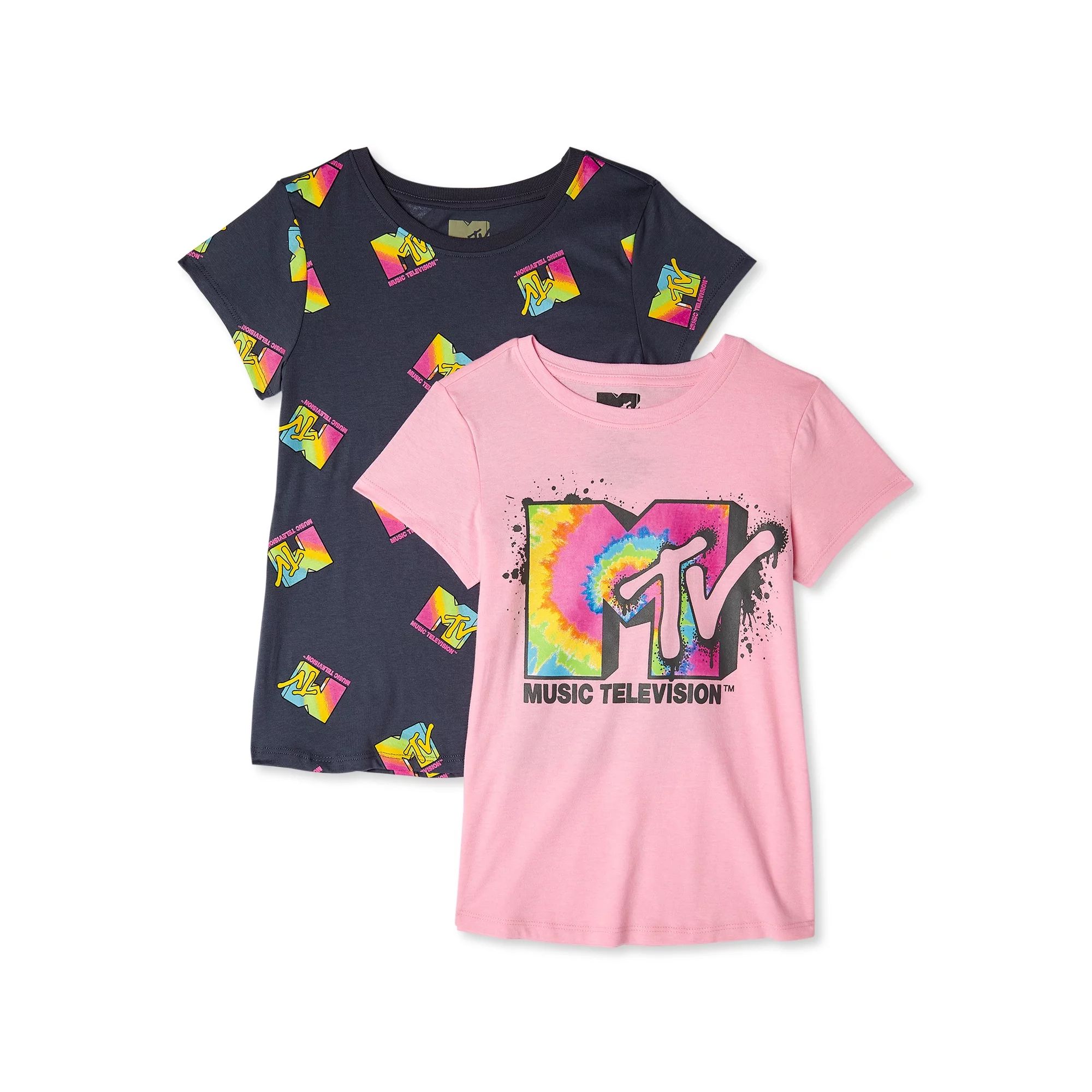 MTV Girls Graphic T-Shirts, 2-Pack Sizes 4-18 | Walmart (US)