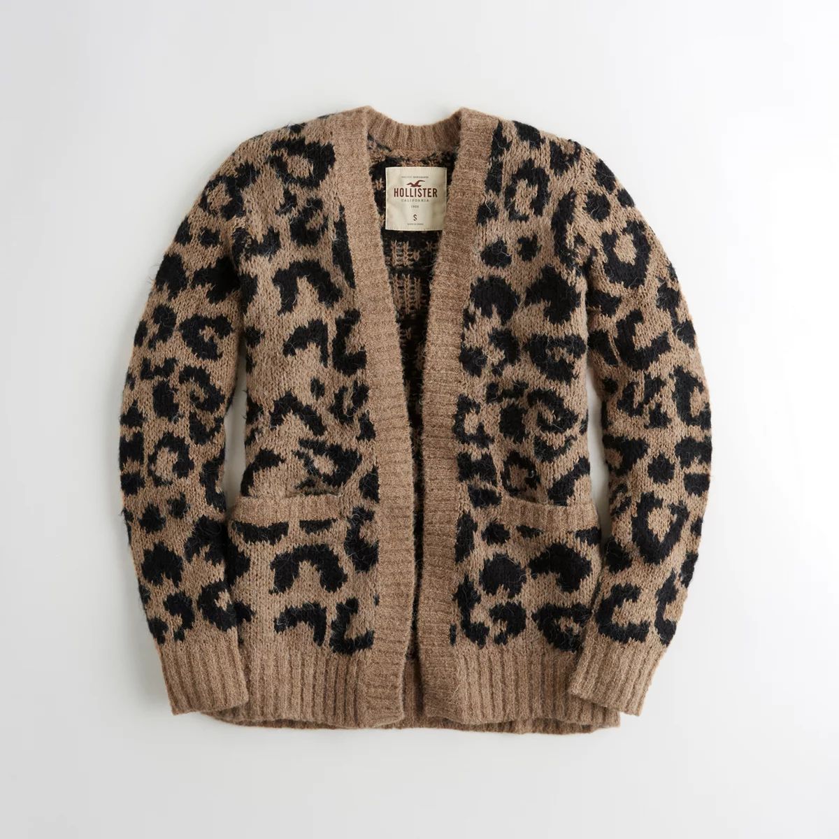 Leopard Fuzzy Knit Cardigan | Hollister US
