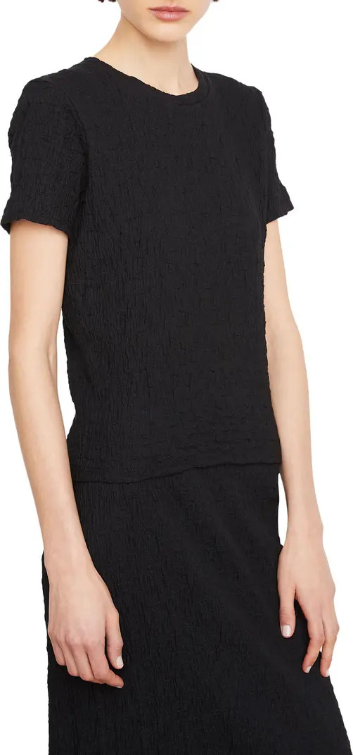 Smocked Shrunken Crewneck Shirt | Nordstrom