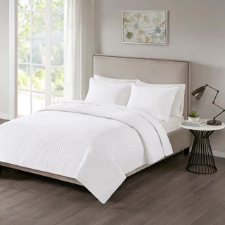 510 Design Nash White 3 Piece Reversible Quilt Set | Bed Bath & Beyond