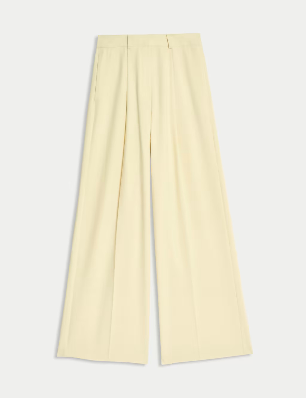 Woven Pleat Front Wide Leg Trousers | Marks & Spencer (UK)