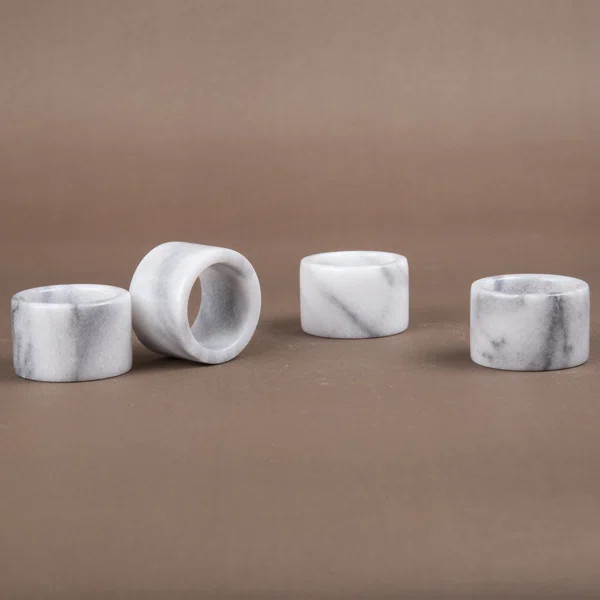 Natural Marble Napkin Ring (Set of 4) | Wayfair North America