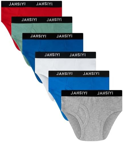 100% Cotton Soft Boys Briefs Size 2T-12Yrs Underwear (6-Pack) | Amazon (US)