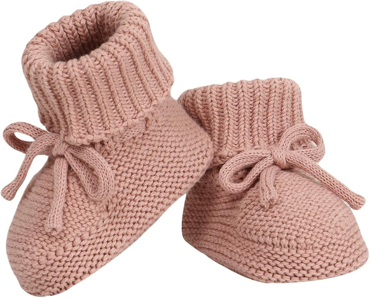 Hadetoto Baby Booties Newborn First Walkers Cozy Shoes Warm Knit Soft Booties for Toddler Infant ... | Amazon (US)