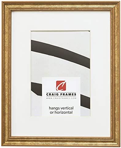 Craig Frames 314GD 17 x 22 Inch Ornate Gold Picture Frame Matted to Display a 13 x 19 Inch Photo | Amazon (US)