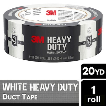 3M Heavy Duty White Rubberized Duct Tape 1.88-in x 20 Yard(s) | Lowe's