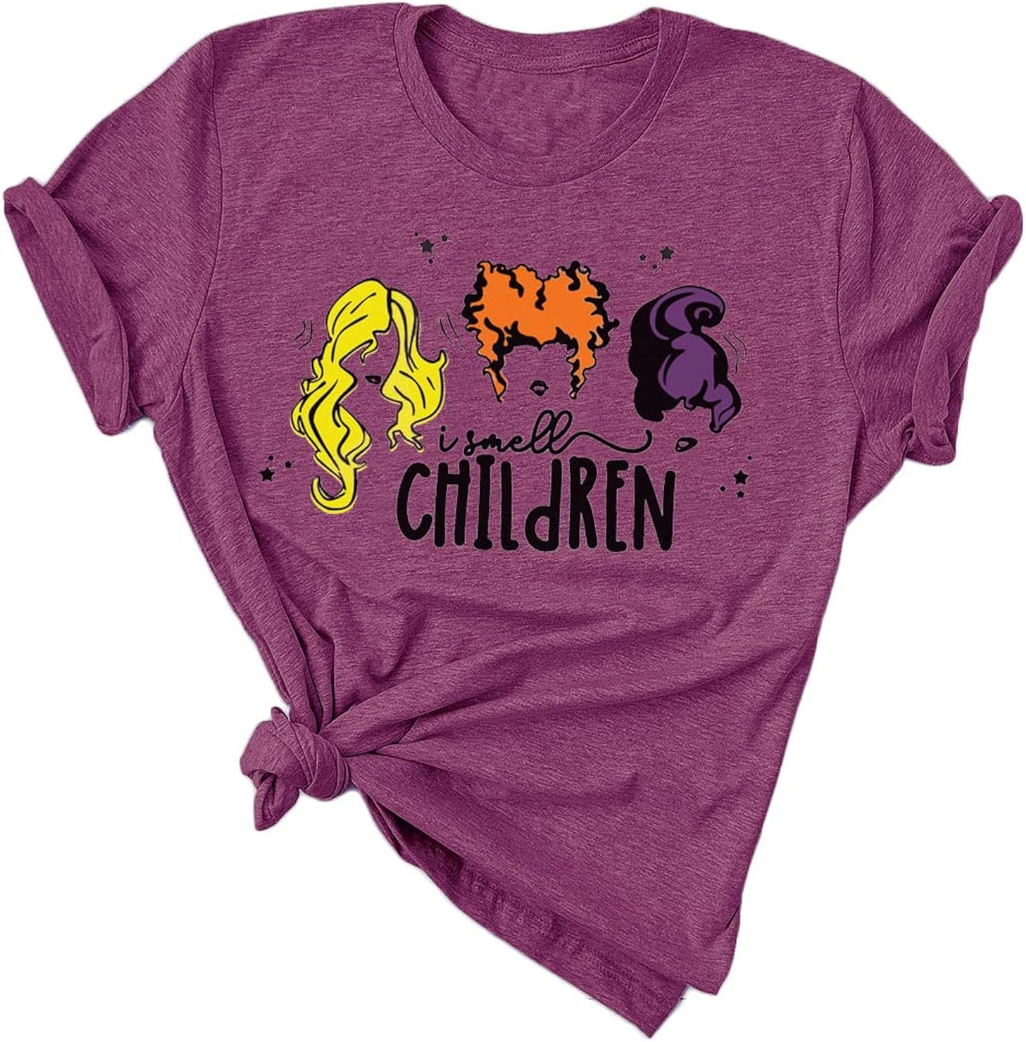 CYLIDA Hocus Pocus Shirt Halloween Shirts for Women Funny Movie Tshirt | Amazon (US)