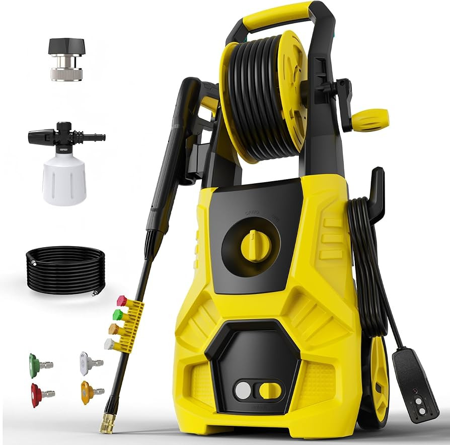 5000PSI PowerWasher with 4 Quick Connect Nozzles, Foam Cannon for Car, Lane, Patio Cleaning, Hydr... | Amazon (US)