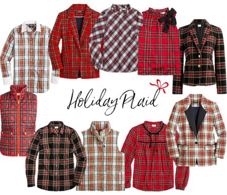 Pretty tartan plaid tops for the holidays! 
.
Holiday party outfit Christmas outfit Christmas Eve plaid skirt plaid blazer plaid puffer vest 

#LTKunder100 #LTKSeasonal #LTKHoliday