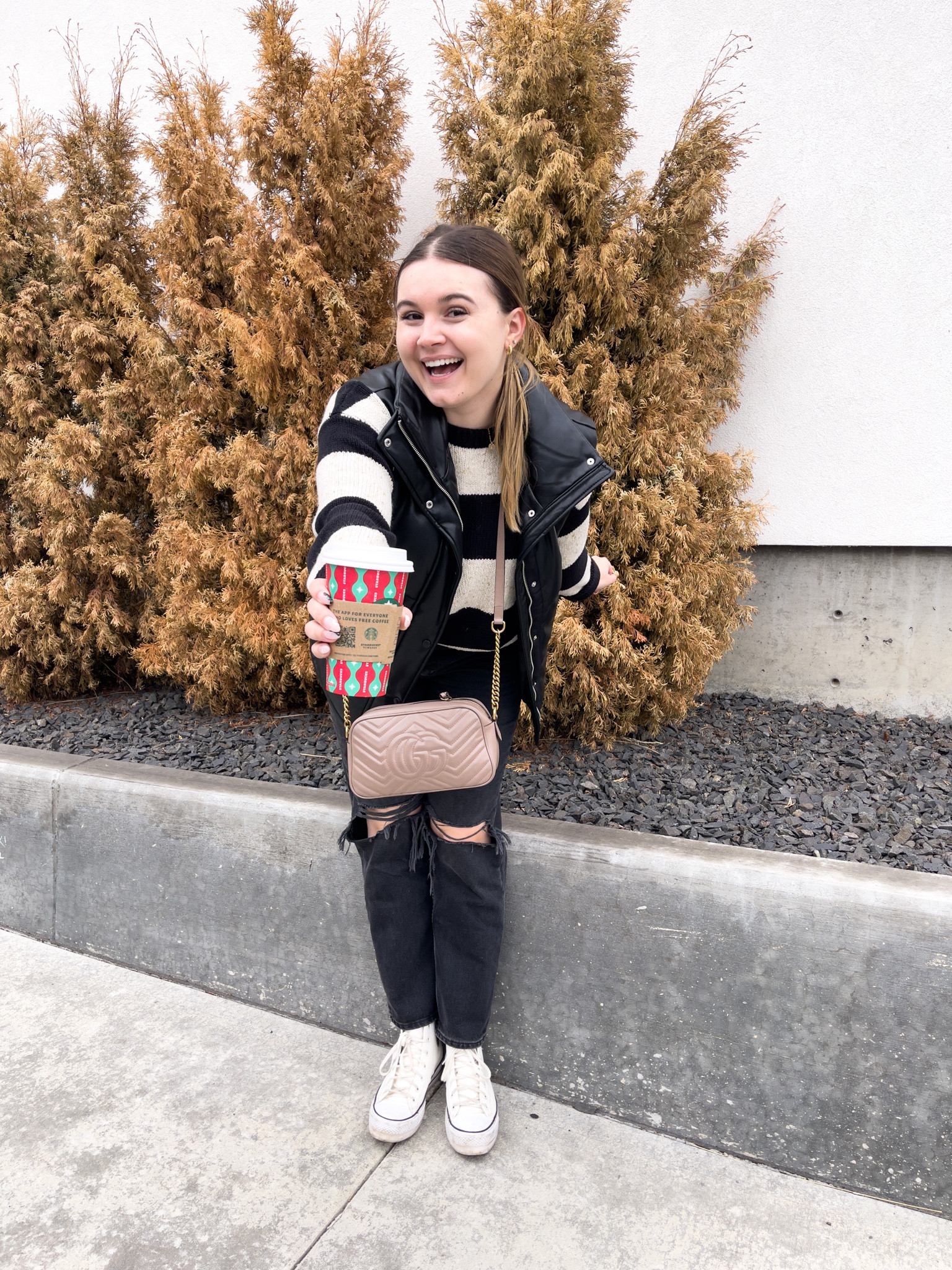 Cozy fall outfit idea! Featuring dad jeans and a black and white stripe sweater

I’m wearing a mens L sweater, a M vest, size 31 jeans and size 9 sneakers 

#LTKSeasonal #LTKstyletip #LTKunder100