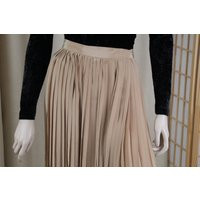 Vintage Tan Silk Pleated Skirt Linda Allard For Ellen Tracy Size 8P 1980's | Etsy (US)