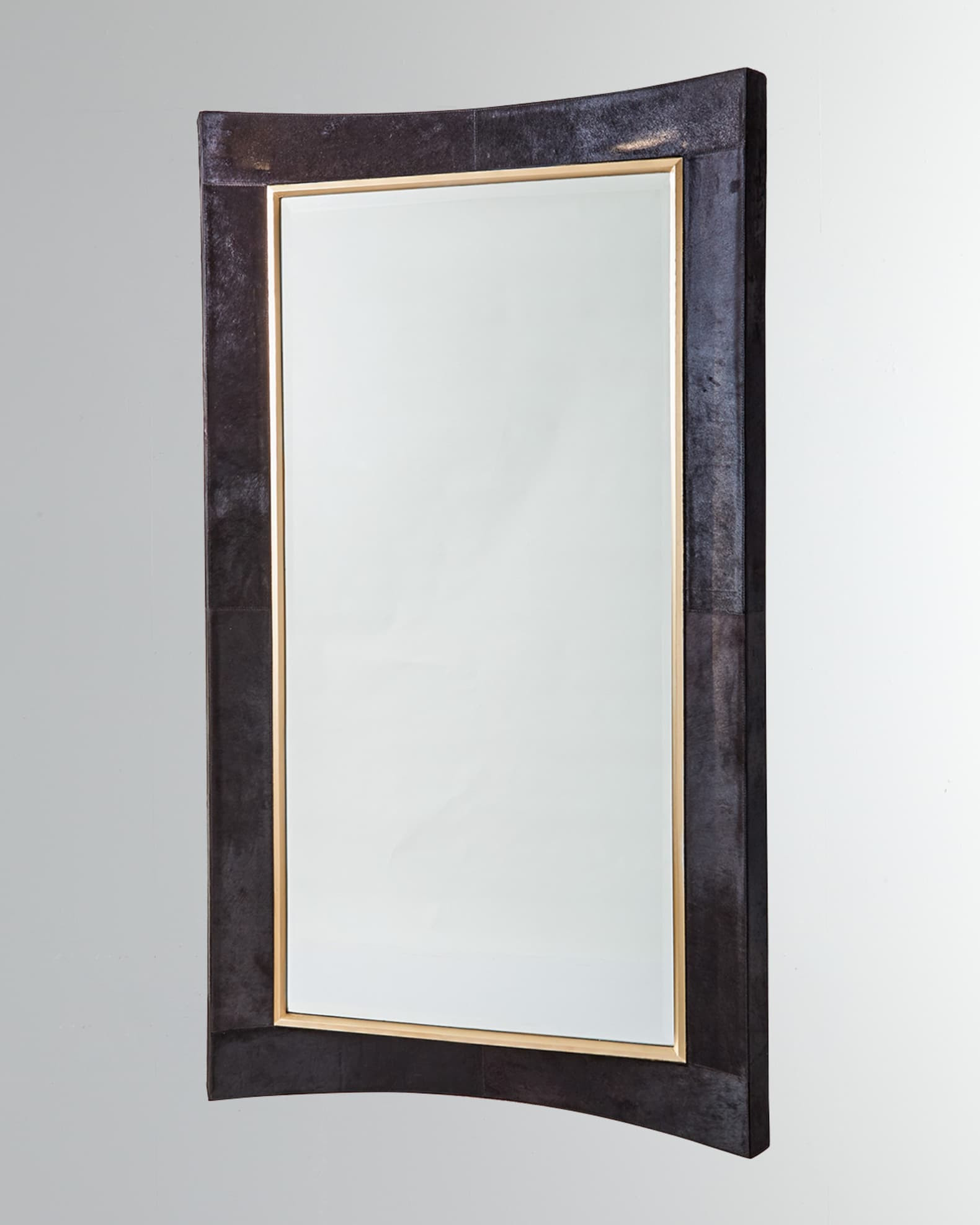 Global Views Curved Hairhide Mirror | Neiman Marcus