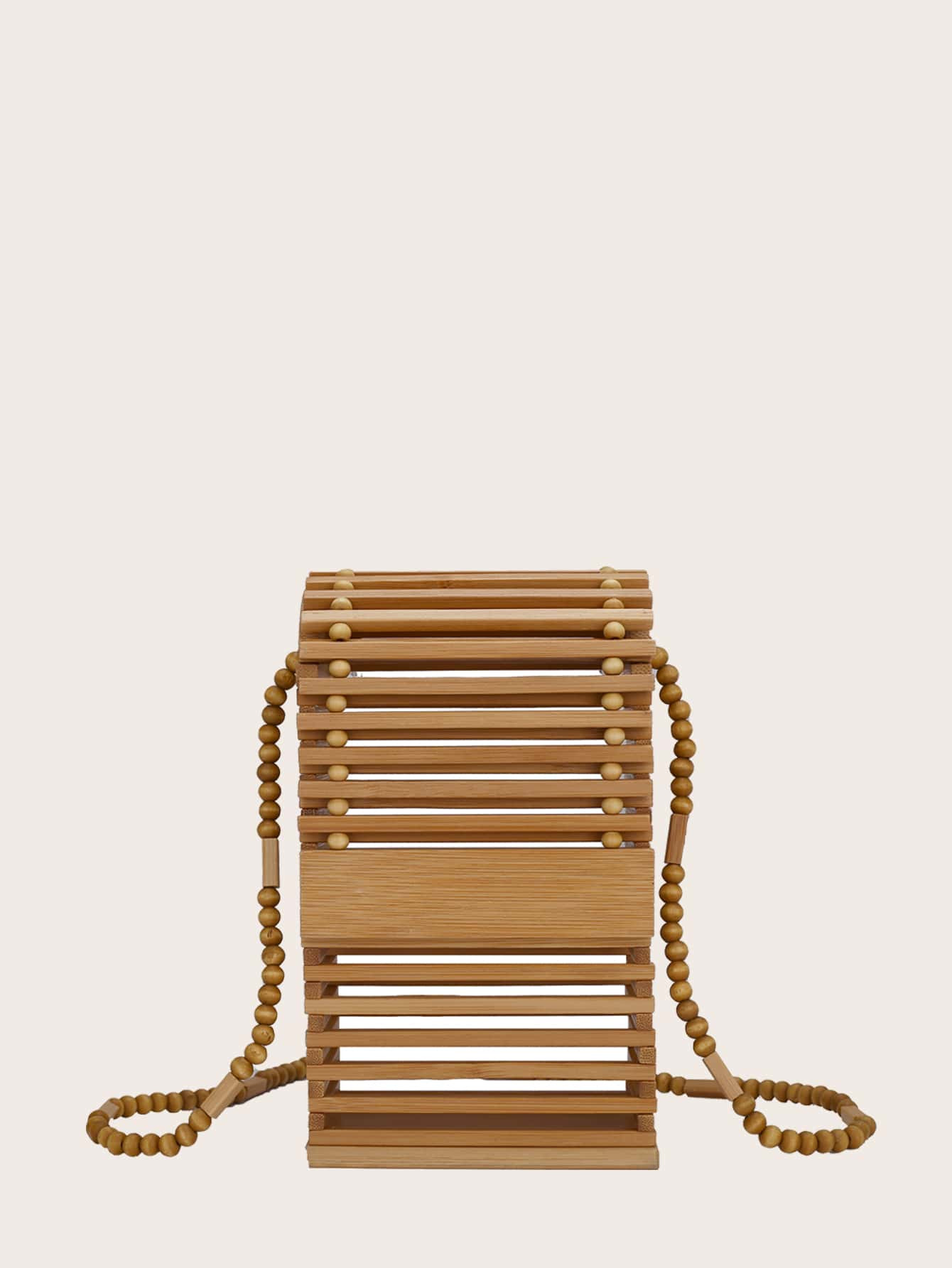 Hollow Out Bead Strap Crossbody Bag | SHEIN